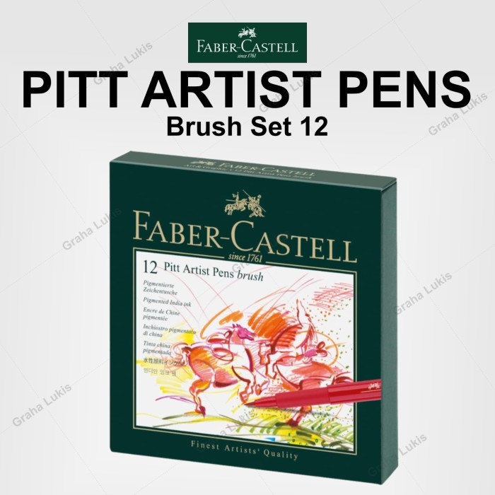 

TERLARIS! Faber-Castell PITT Artist Pen Brush 12 Box