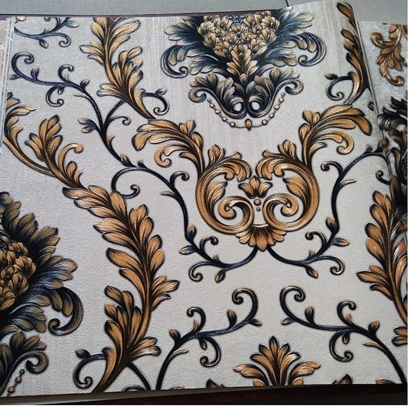 PROMO Wallpaper Dinding Murah Vinyl Motif Batik Klasik Elegan Bertekstur
