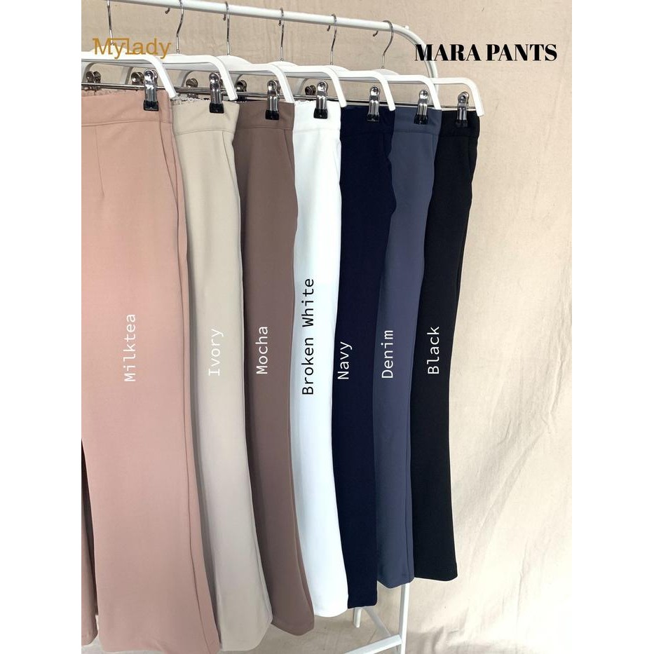 Best Seller Mylady Hijab Mara Pants Basic Crepe Karet Lembut Muslim Celana