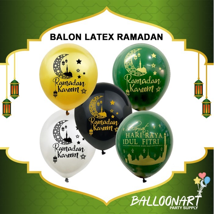 

Terlaris Balon Latex Lebaran 12in/Balloon Latex Ramadhan/Idul Fitri/Ramadan SALE
