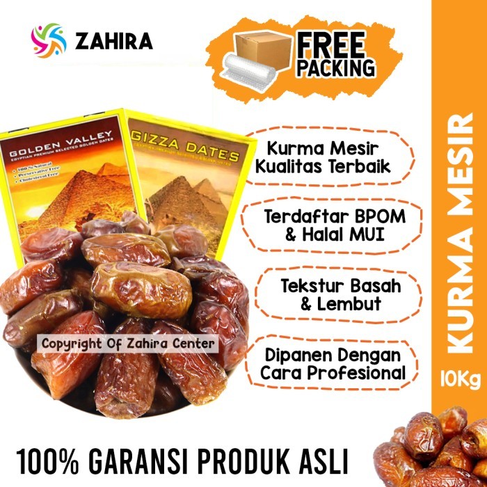 

KURMA MESIR MADU DUS 10KG Golden Valley Gizza BPOM Halal Untuk MPASI