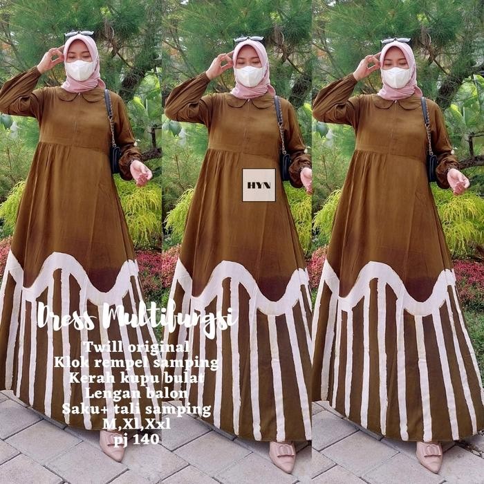 Best Quality Gamis Twill Ori Premium Bisa Cod Gamis Twill Pekalongan Bunga Polka Dot Navy Cantik