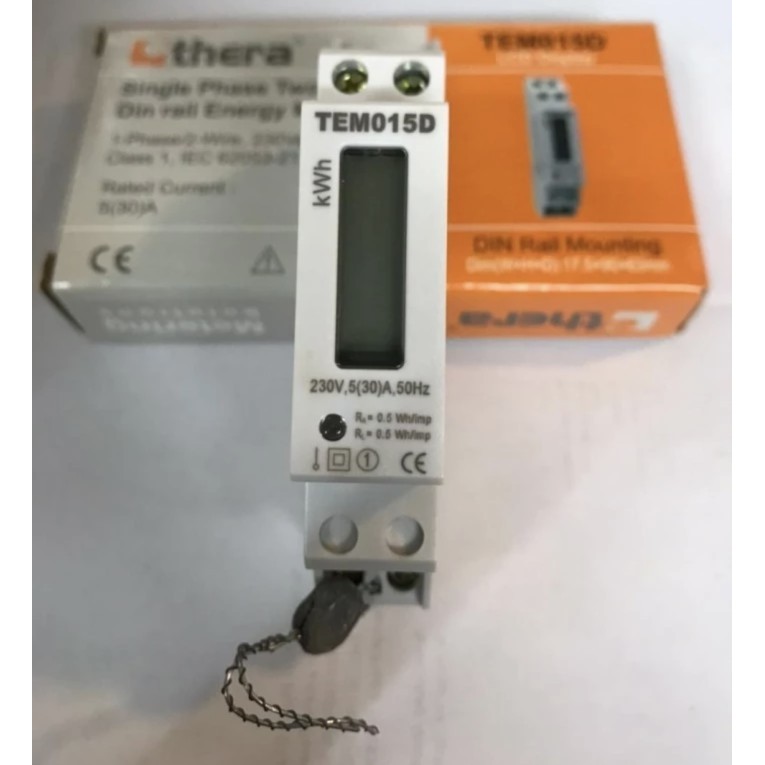 Kwh Meter Thera Tem015-D4250 Temo15-D4250 Digital Model Mcb 5(30)A
