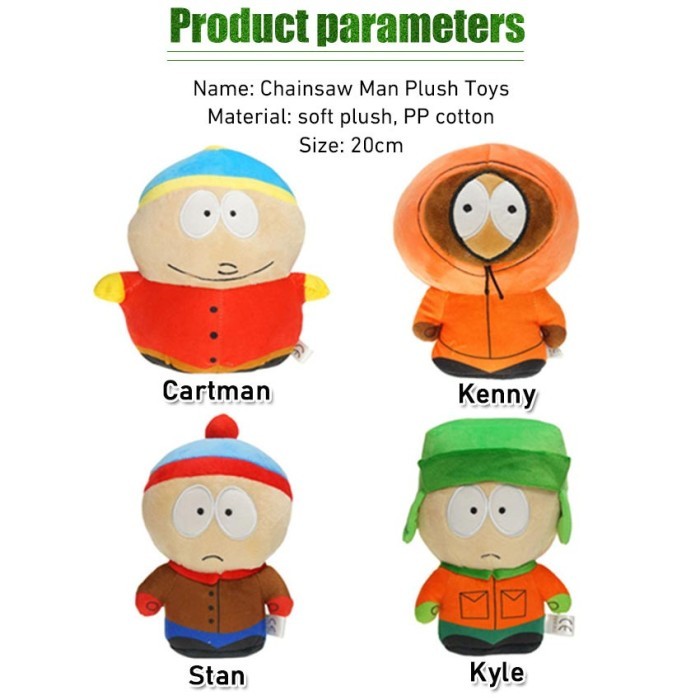 18Cm Boneka Stuffed Plush Kidrobot South Park Kyle Kenny Cartman Stan Best Seller