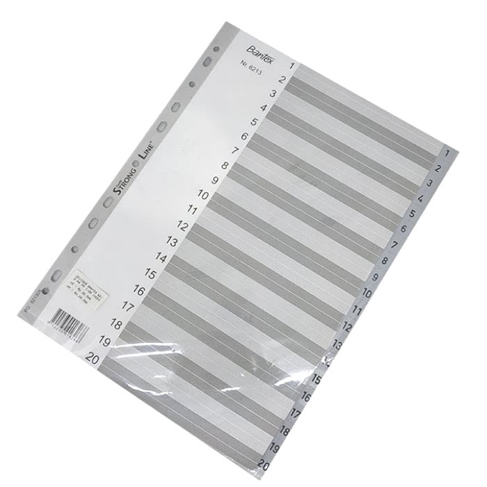 

TERBARU Devider pembatas file Bantex A4 6213 angka 1-20 PROMO!