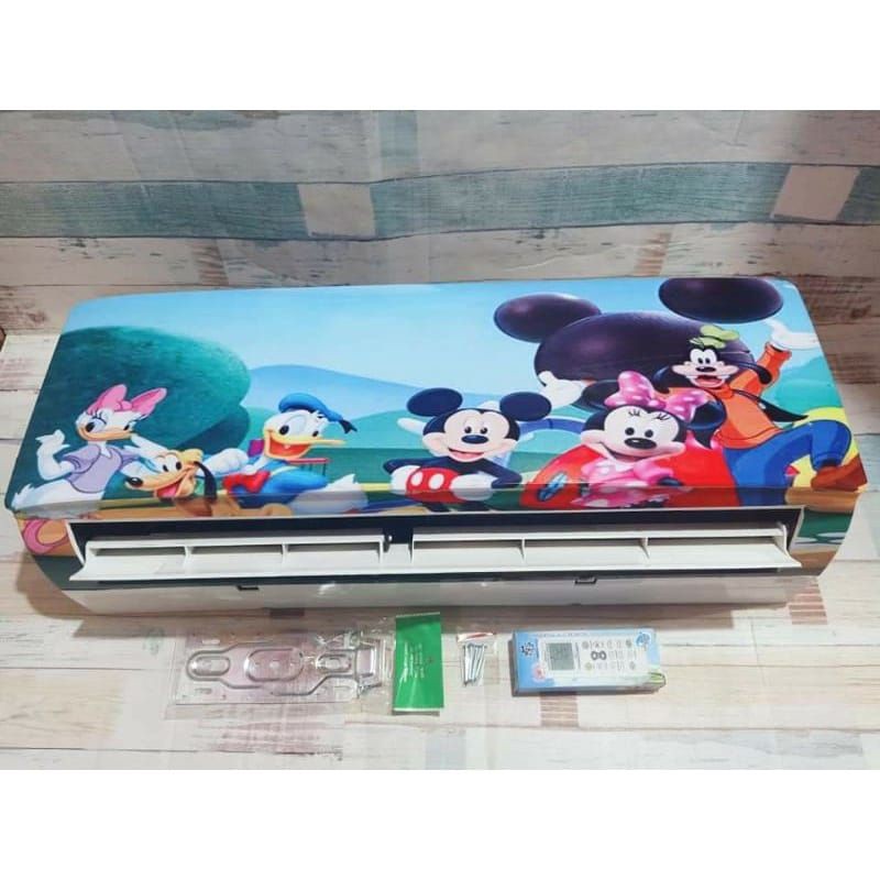 kipas angin model AC karakter (free remot breket gel dan tempat remot)