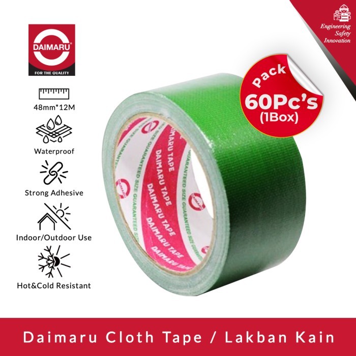 

Sale Daimaru Cloth Tape Lakban Kain Warna Hijau 48 Mm X 12 Meter 60Pcs