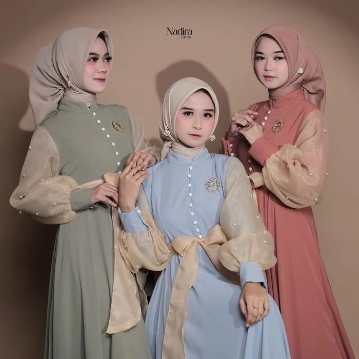 Best Seller Mk Nadira Maxy Dress Impor Gamis Mk Muslim