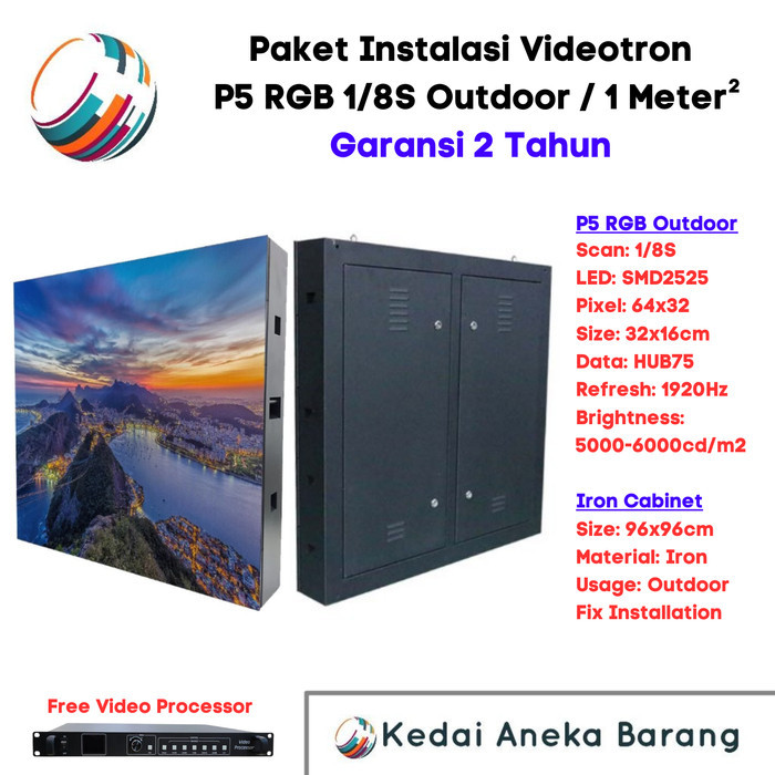 *:*:*:*:*] Paket LED Videotron P5 Outdoor Kabinet Cabinet Iron Besi 96x96