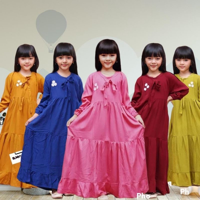Hamis Model Pakaian Dres Amak Pesta Kondangan Baju Lebaran Kekinian Ghamis Ank Tanggung Perempuan Ga