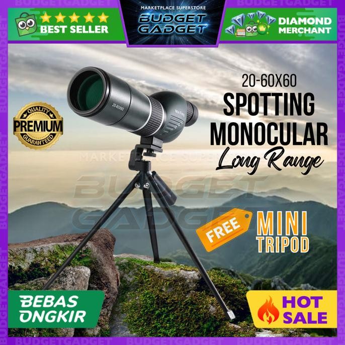 Eyebre Teropong Teleskop Gomu Spotting Monocular Telescope + Tripod