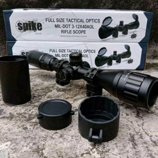teleskop Teropong SPIKE 3-12X40AOL tahan getar anti air