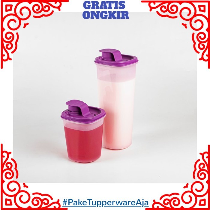 BOTOL MINYAK TUPPERWARE / TEMPAT KECAP SAOS TUPPERWARE EZY POUR 2PC