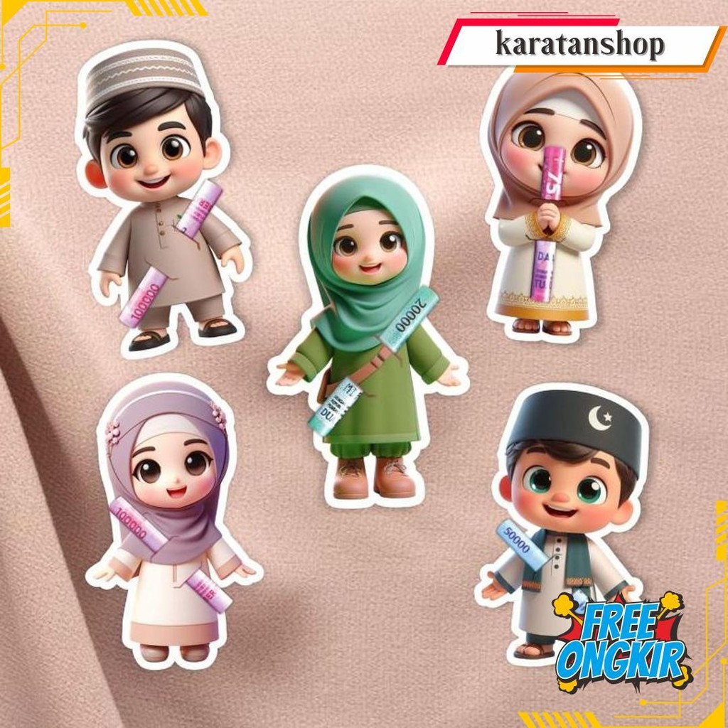 

(30Pcs) Amplop Lebaran Gemoy Karakter Unik 3D Idul Fitri 2025 Angpau Thr Peluk Uang Selip Termurah Banget