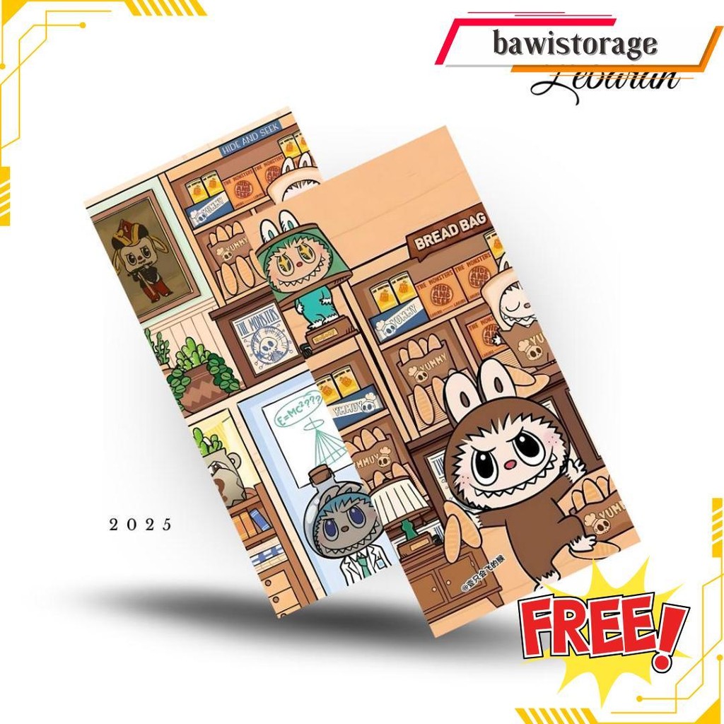 

Amplop Lebaran Labubu 2025 Angpao Panjang Imlek Premium Desain Karakter Kuromi Sanrio Lucu Tebal Siap Kirim