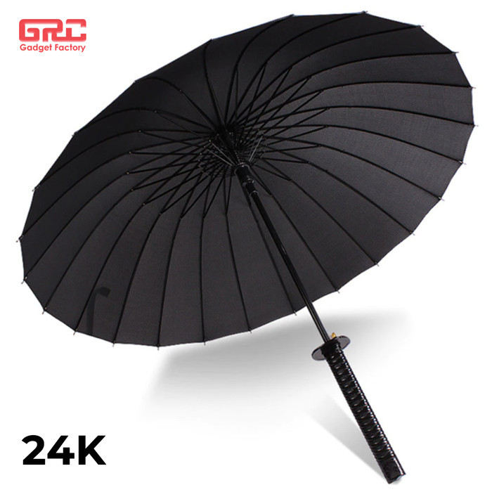 ASLI PAYUNG SAMURAI JEPANG NINJA SAMURAI UMBRELLA KATANA PAYUNG BESAR HITAM KODE 398