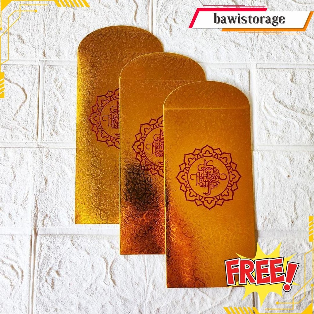 

[10 Pcs ] Amplop / Angpau Lebaran Embos Kaligrafi Mewah Dan Executive Ukuran Panjang Cod