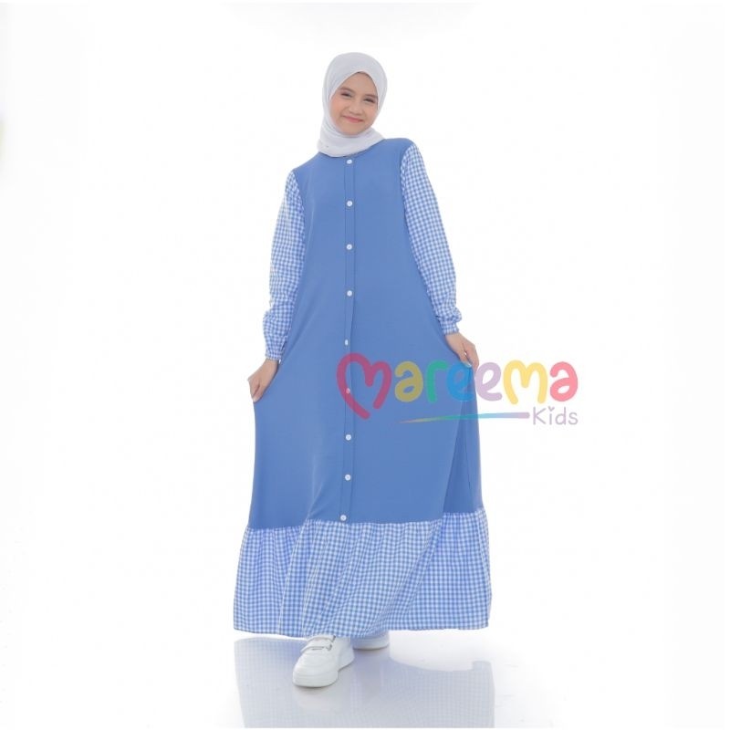 Gamis Anak Gaun Terusan Bocah Hari Raya Idulfitri Pesta Baju Muslim Perempuan Dewasa Burukat Motif G