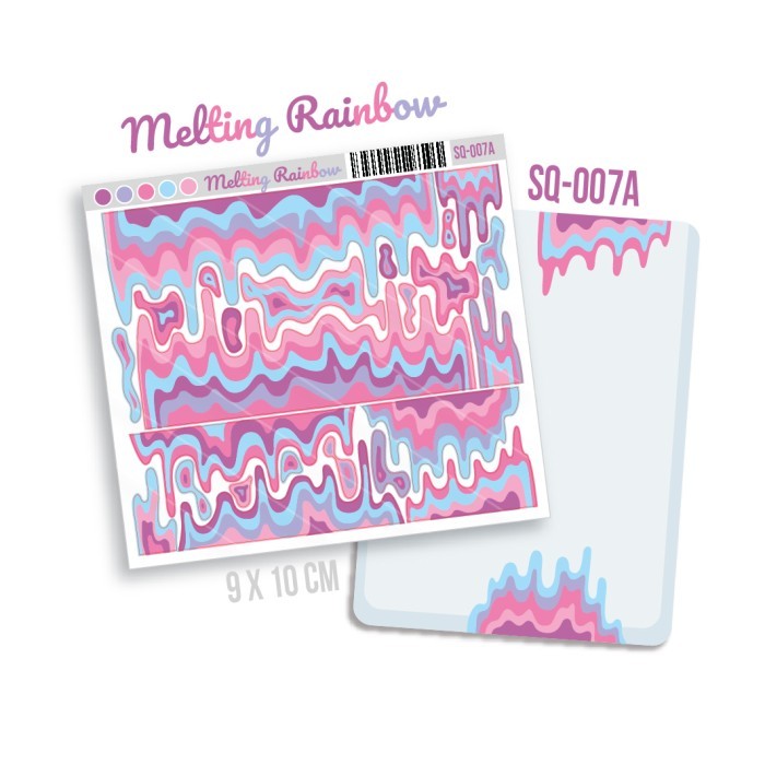 

>>>>>] Melted Rainbow Pelangi Sticker Dekorasi Photocard Kpop Journal SQ007