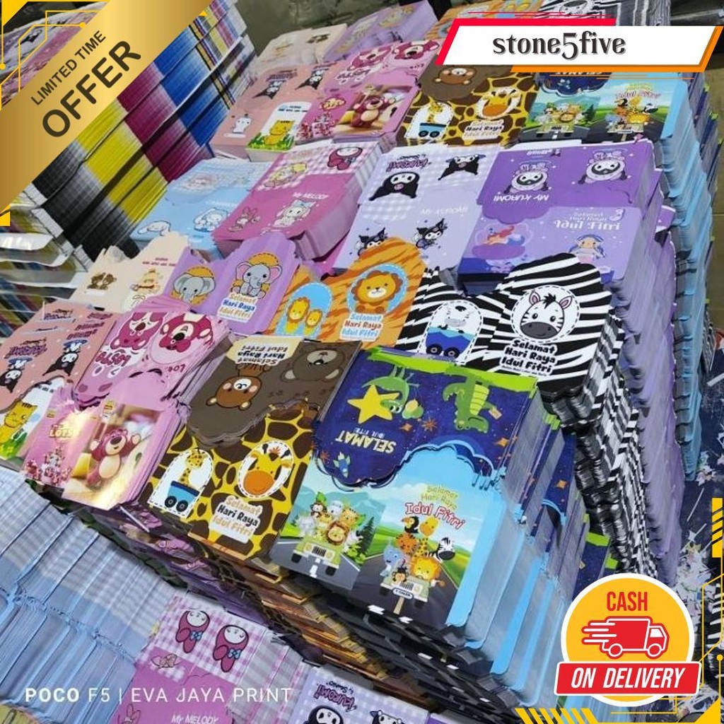 

500 Lembar (5 Motif) Amplop Lebaran Medium 2025 Termurah Banget