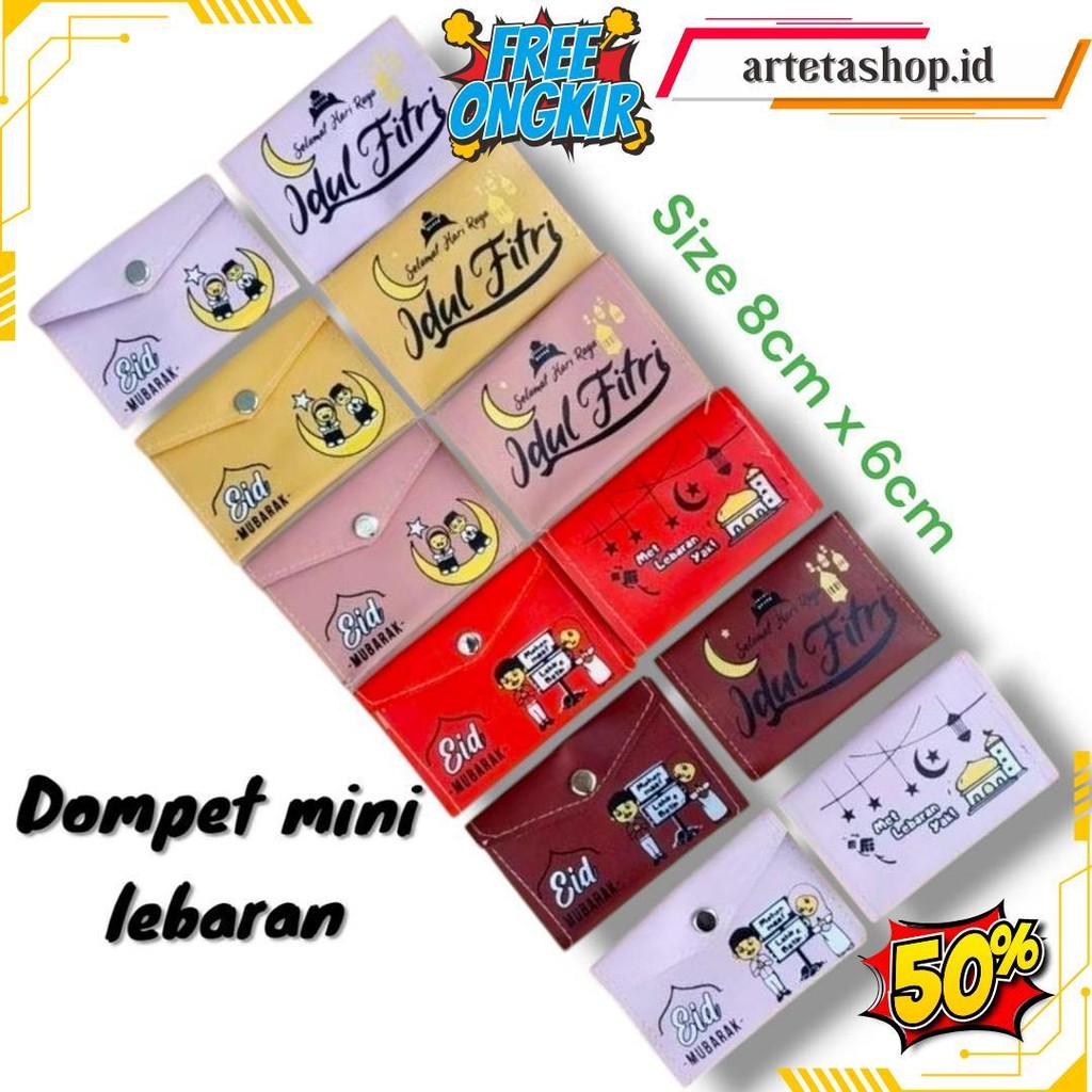

(Dpt 12 Pcs ) Dompet Amplop Kancing Lebaran / Amplop Mini Lebaran 2025 / Angpao Thr Idul Fitri Cod