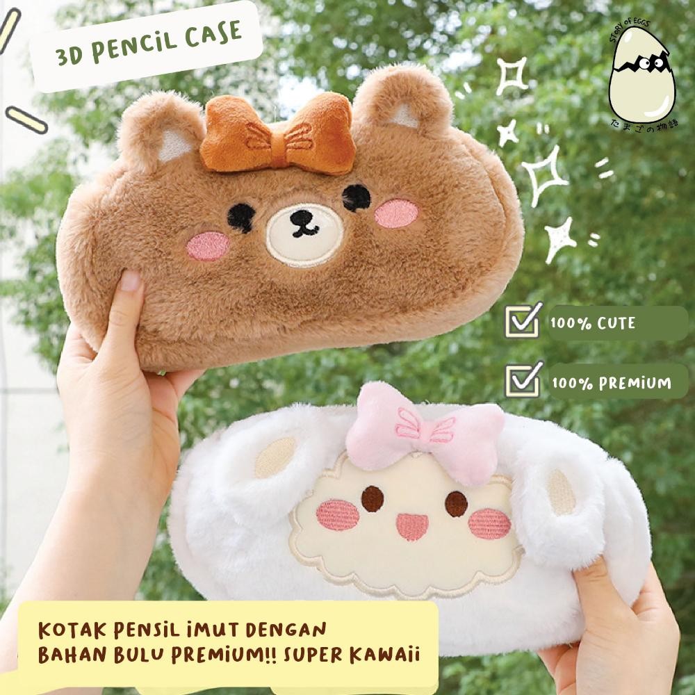 

TERMURAH Fluffy Aesthetic and Cute Pencil Case Bulu Kotak pensil Travel Pouch Make Up Kotak Makeup Skincare in-13