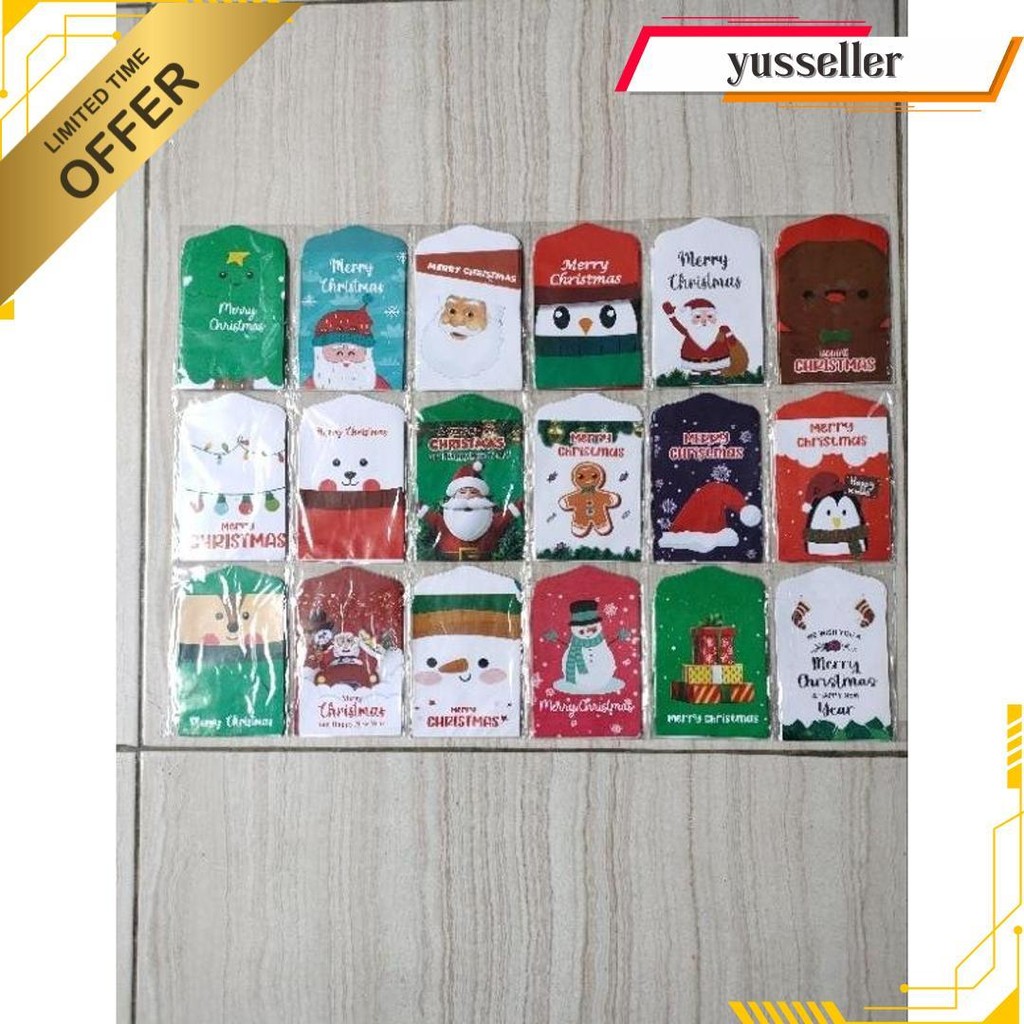 

Promo 200 Pcs (20 Pack) Amplop Natal Merry Christmas Bisa Cod