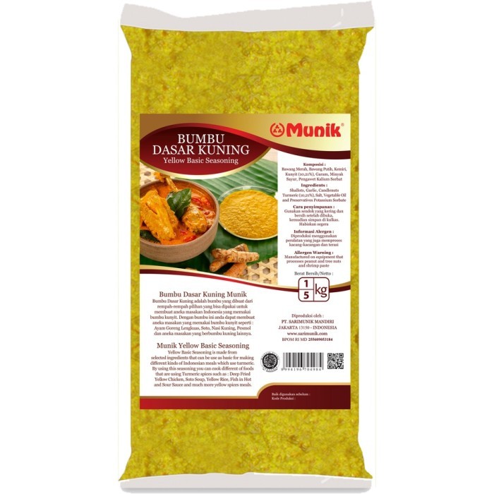 

TERLARIS BUMBU MUNIK BUMBU DASAR KUNING - 1 KG MURAH!!! MURAH