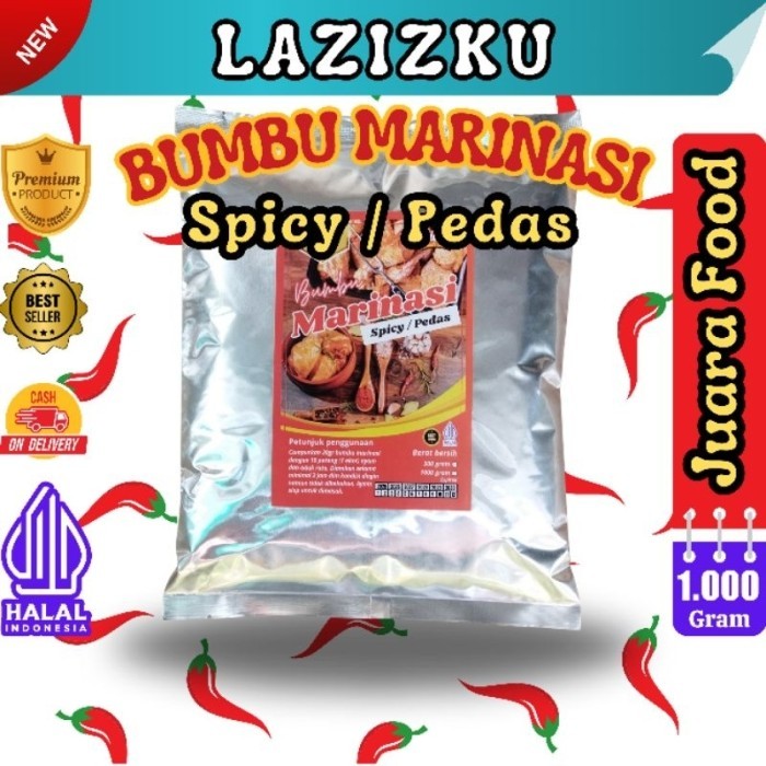 

TERLARIS MARINASI SPICY / PEDAS BUMBU MARINADE 1 KG JUARA FOOD PREMIUM MURAH!!! MURAH