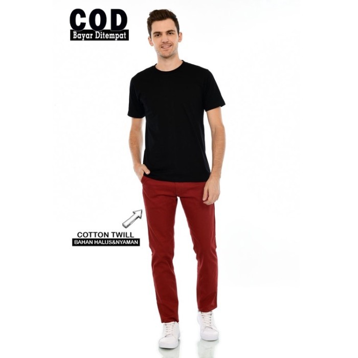 TERLARIS CELANA CHINO MAROON HIGH QUALITY DISTRO / CELANA CHINO PRIA SLIM FIT / CELANA CHINO MAROON