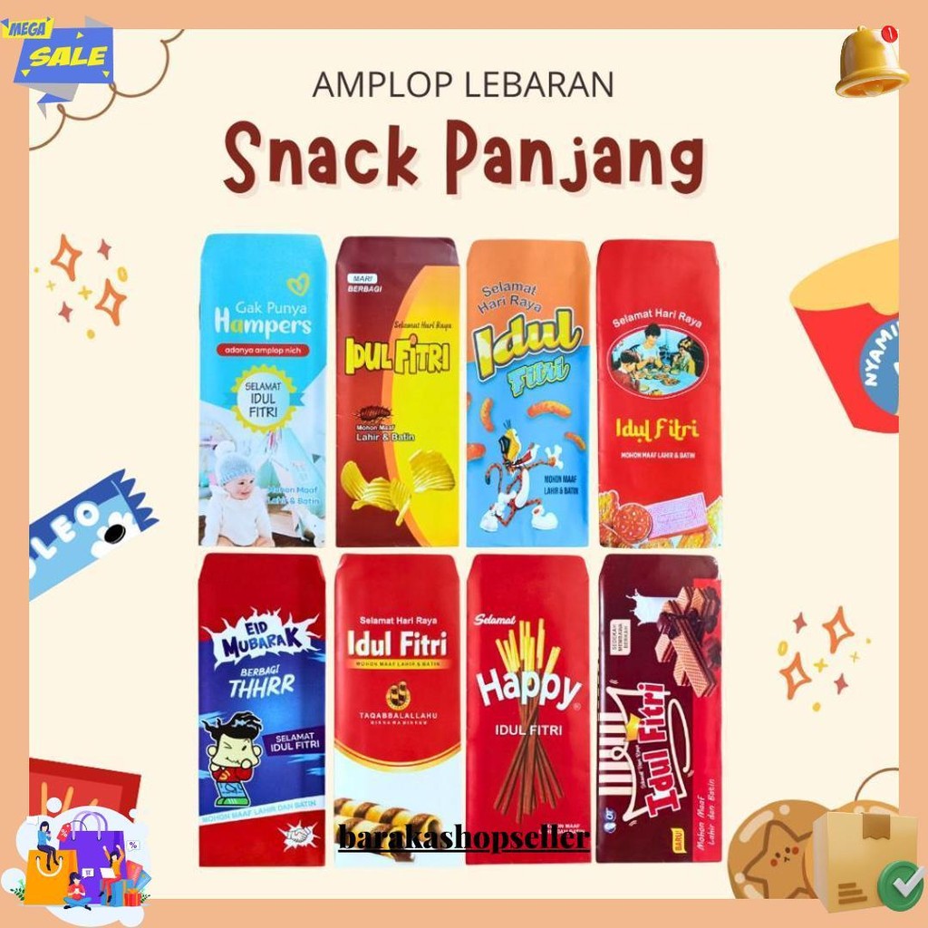 

[Doora] Amplop Lebaran Premium Motif Snack Uk. Besar - Isi 10 Bisa Cod