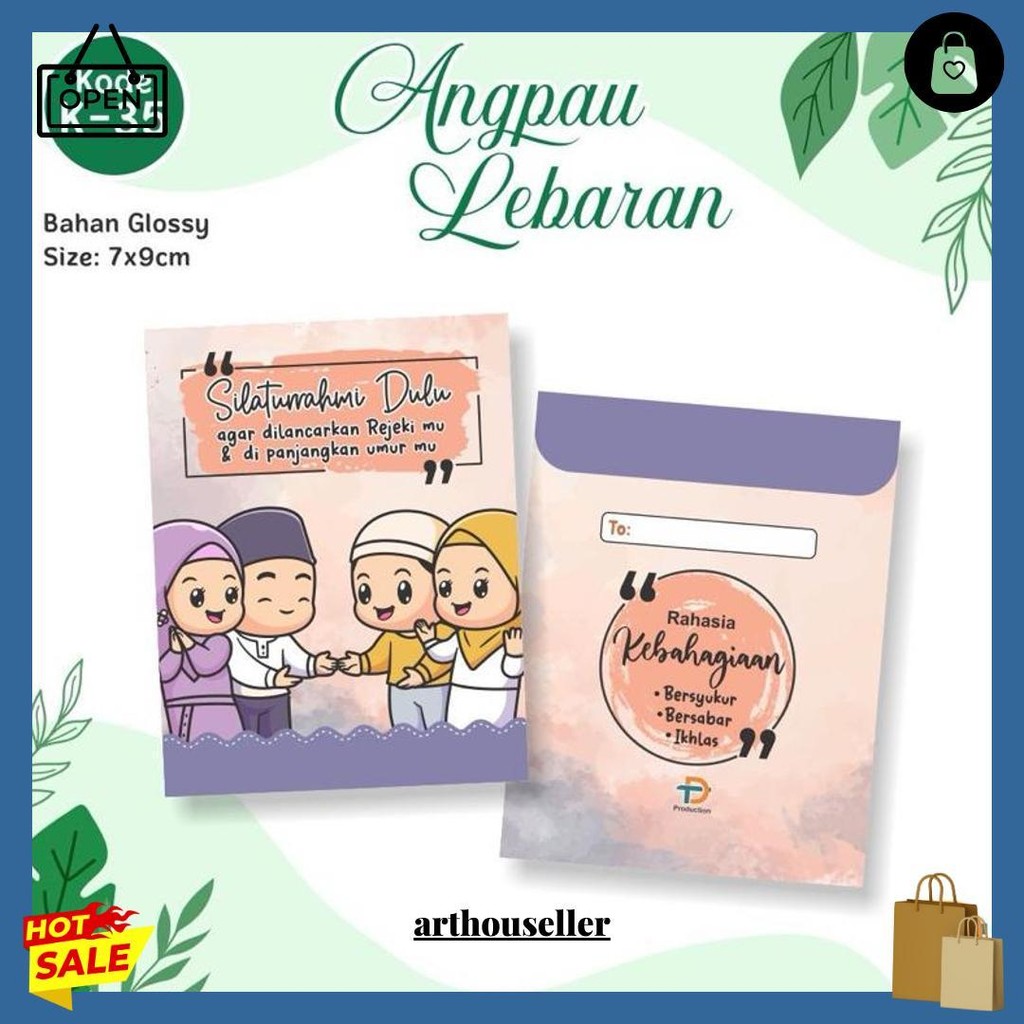 

[Isi 10Pcs] Amplop Angpao Lebaran Kecil 7X9Cm Termurah Bisa Cod