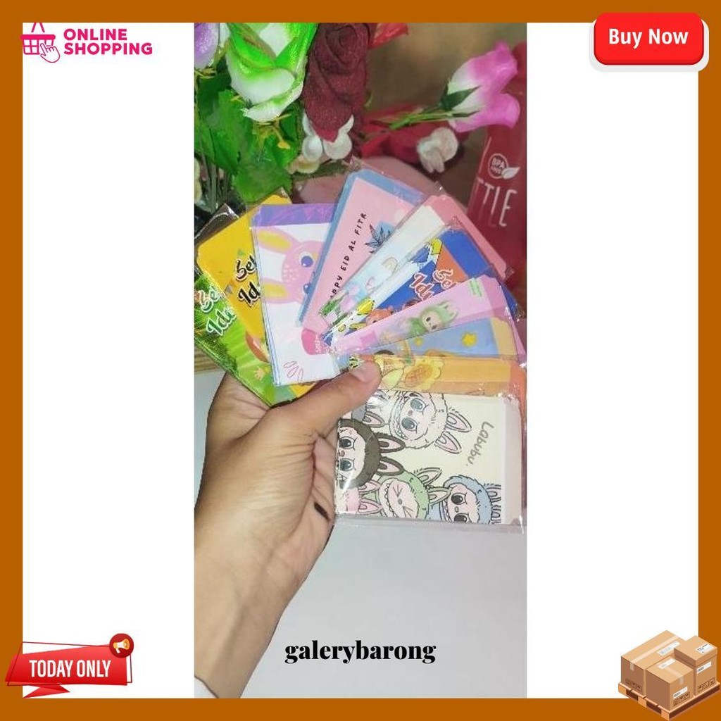 

(Isi 100 Pcs) Paket Bundle Amplop Lebaran Mini Snack Muslim Kartun Estetik Dan Non Label Idul Fitri Bisa Cod