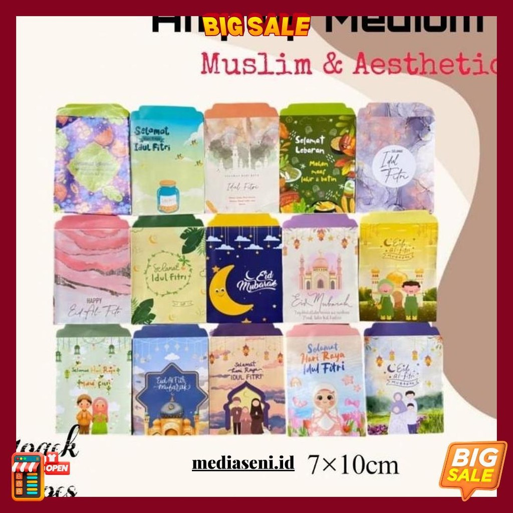 

Amlop Medium Muslim & Aesthetic Ipack 10Pcs/Bisa Pilih Motif/Amplop Lebaran Medium Aesthetic Muslim Islam Siap Kirim