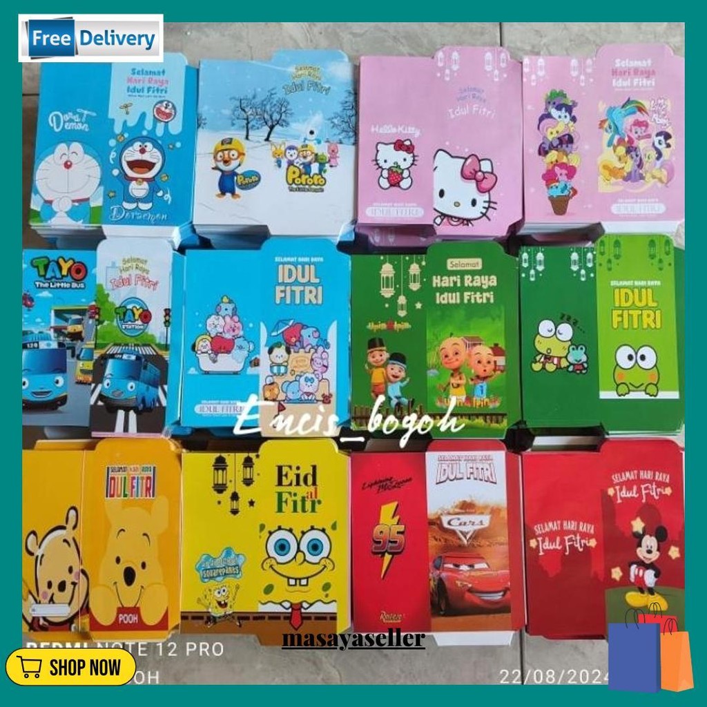 

[100 Lembaran] Amplop Lebaran Jumbo/Panjang Uk 7*18 Cod