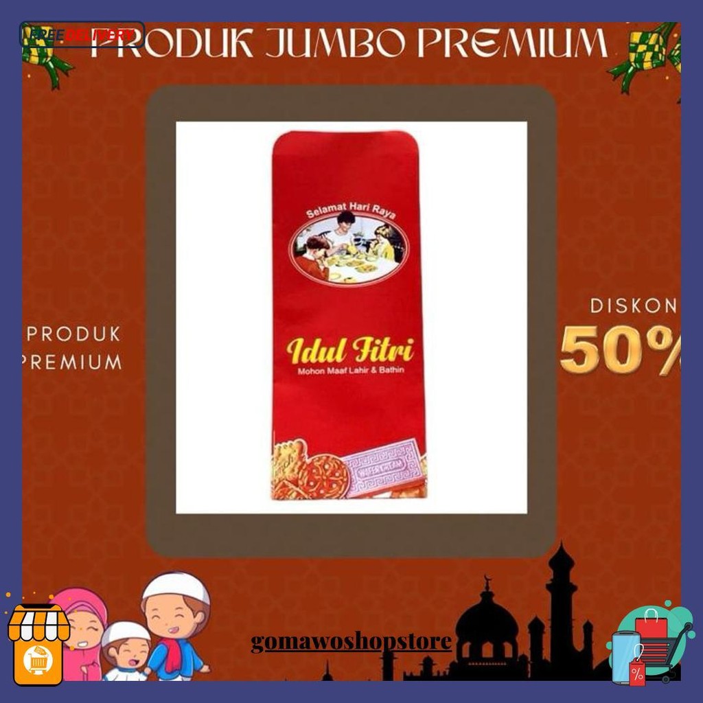 

(Isi 50) Paket Usaha Cod Amplop Jumbo Tanpa Lipat Uang Lebaran 2025 Terbaru Siap Pakai/Siap Jual Cod