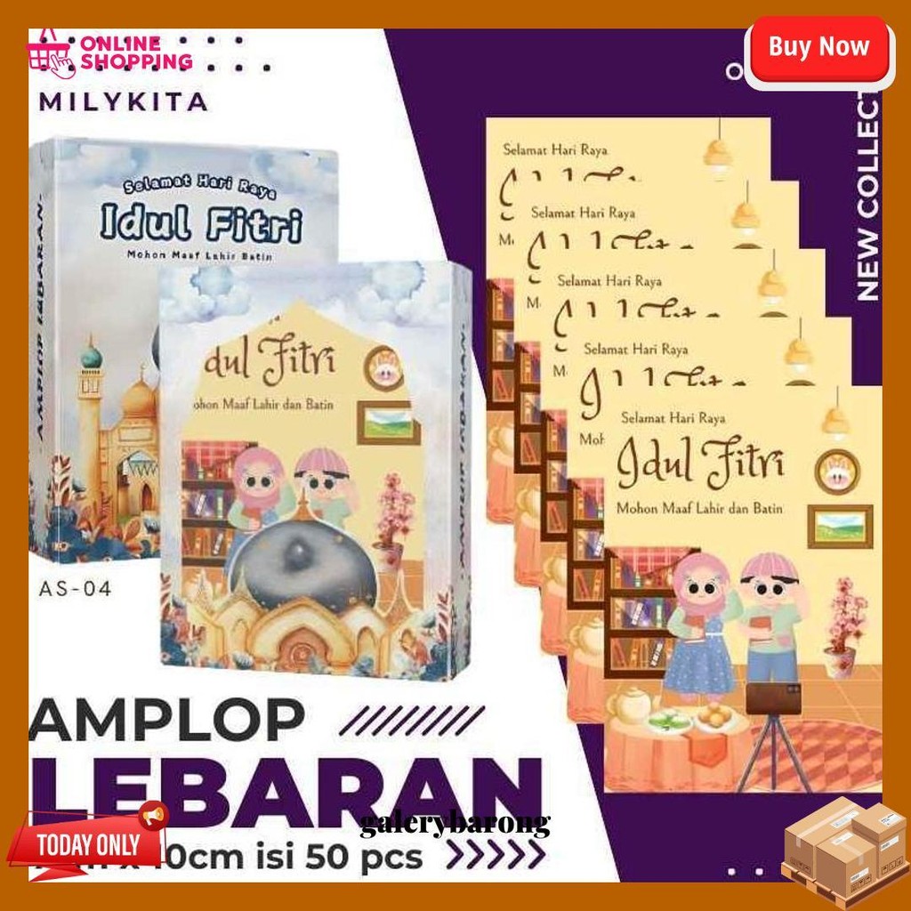 

Amplop Lebaran Idul Fitri Premium Sedang Box Isi 50Pcs Angpau Motif 2025 Uang Lipat 1 Kali Terlaris