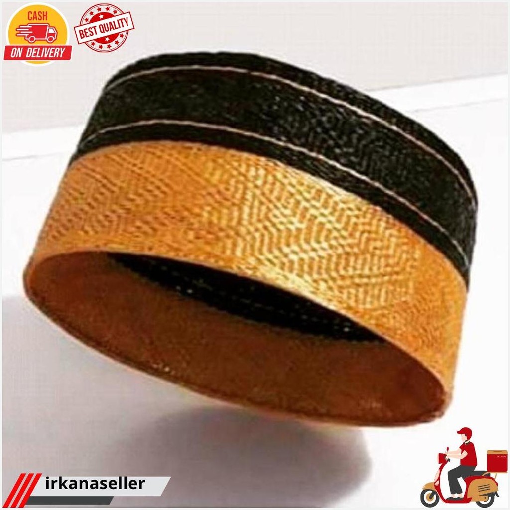 Songkok Recca Bugis Bone Asli Hitam Emas. Kualitas Standar Oleh-Oleh Khas Bugis Peci Guru Pamiring M