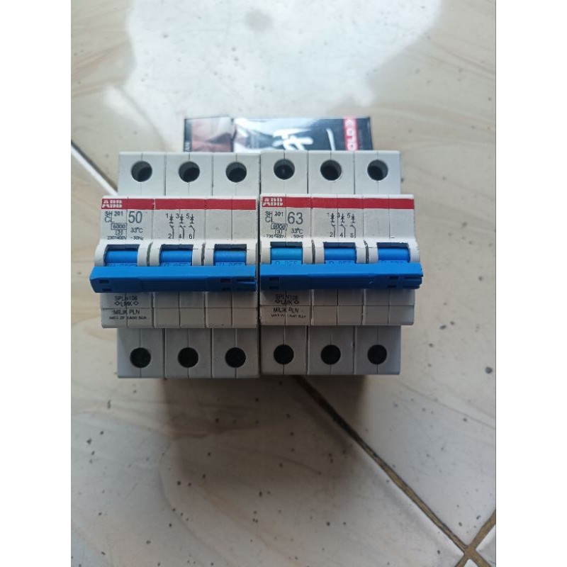 mcb abb pLN mudif 3pas 6A 10A 16A 20A 25A 35 A 50A