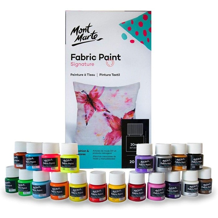 

HOT SALE! Montmarte Fabric Paint set 20x20ml/ Cat Kain Mont marte isi 20x20ml