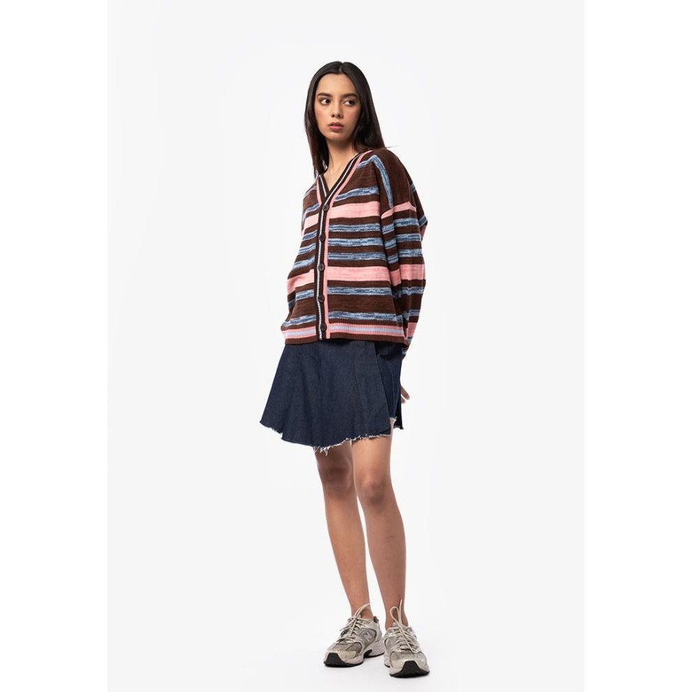 COLORBOX Long Sleeve Stripe Cardigan I-COGFJN124F019 Multicolor GAM