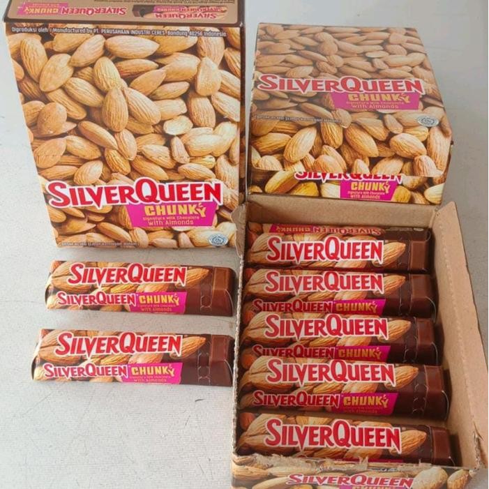 

terbaru !!! promo silverqueen chunkybar 30gr 1 box 12psc ready