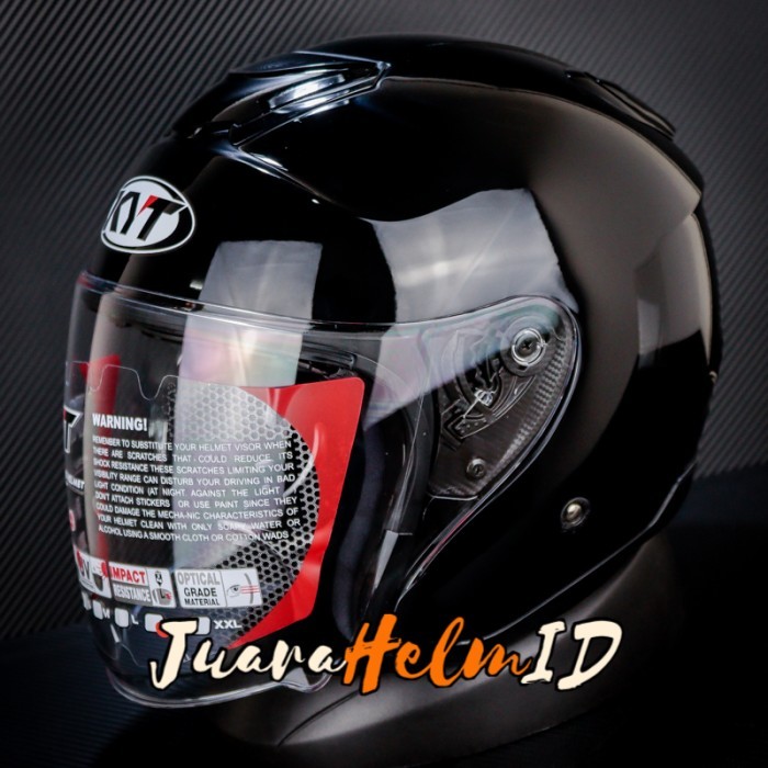 Kyt Helm Kyoto Solid / Black Glossy / Kyoto Half Face