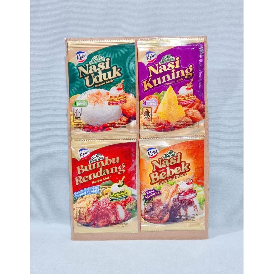 

Kobe Bumbu Nasi Uduk / Nasi Kuning / Nasi Bebek / Bumbu Rendang (10 Pcs) Best Seller