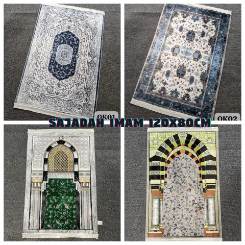 Kosanshoop Sajadah Imam Tebal 80X120 Bahan Bulu Karpet Motif Turki