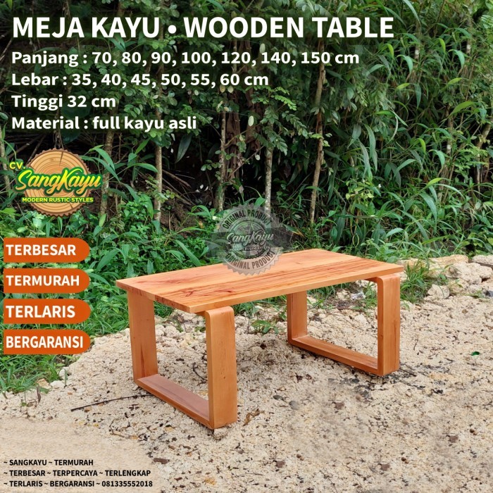 Meja Kayu Minimalis Meja Belajar Meja Lesehan Kayu Meja Laptop Monitor