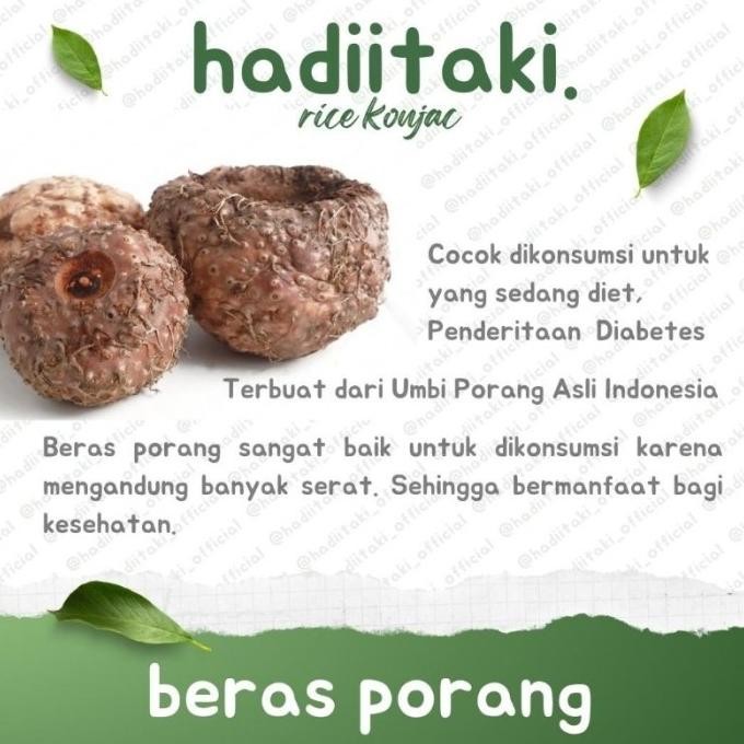 

Beras Porang HADIITAKI 1 KG Shirataki Konjac Rice diet rendah kalori AS99