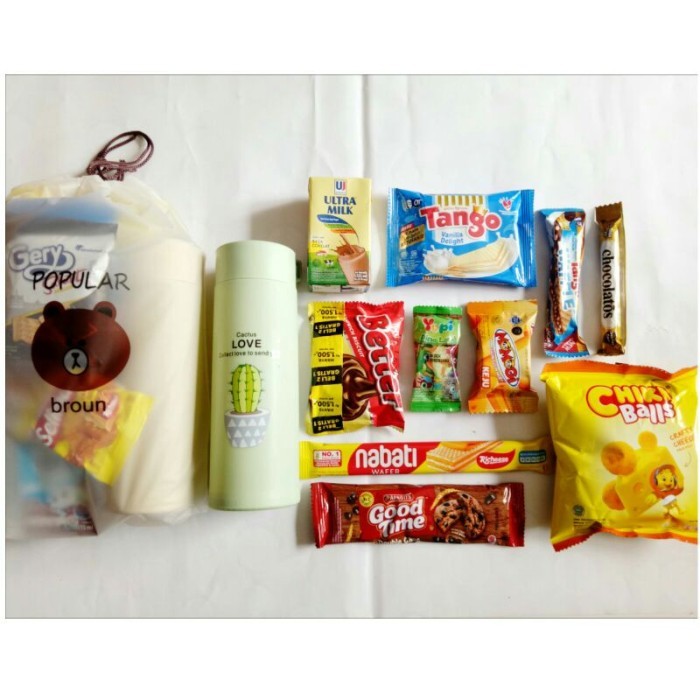 PAKET SNACK ULANG TAHUN ANAK BOTOL MINUM GOODIE BAG ULTAH ANAK / SNACK
