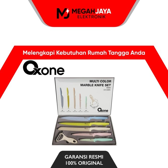Oxone Multi Color Marble Pisau Set / Knife Set Ox-608N / Ox608 N