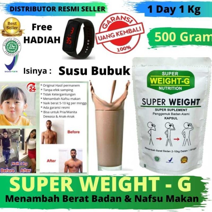 

TERLARIS SUSU SUPER WEIGHT GAIN - PENGGEMUK BADAN ANAK-ANAK & DEWASA - WEIGHT GAIN - SUPLEMEN